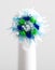 Round electric toothbrush. Bristles Close