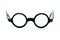 Round eyeglasses Black frame for businessman, Myopia nearsightedness, eyeglasses,