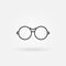 Round eyeglasses line icon. Vector glasses symbol