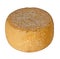 Round farmhouse cheese isolated