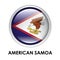 Round flag of American Samoa