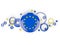 Round flag of european union with circles pattern