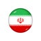 Round flag of Iran. Vector illustration. Button, icon, glossy badge