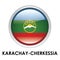 Round flag of Karachay-Cherkessia