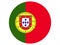 Round flag of Portugal