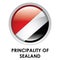 Round flag of Principality Of Sealand