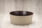 A Round, Flat Base Beige Soup Bowl with Brown Interior