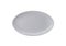 Round flat gray dinner plate