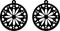 Round flower Earrings template svg vector cutfile for cricut and silhouette