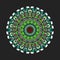 Round flower pattern mandala art - ornate geometrical vector design