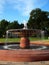 The round fountain in summer