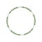 Round frame of green twigs with leaves. Design template for logo, invitation, greetings, jewelry, necklace, chain. Laconic stylish