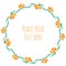 Round frame orange flover garland