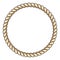 Round frame. Rope decorative border. Jute thread circle