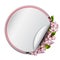 Round frame with sakura blossom.