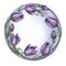 Round frame., wreath. Wild flower purple Pulsatilla, Eastern pasqueflower, prairie crocus, cutleaf anemone, rock lily