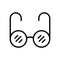 Round glasses line icon 