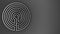 Round gray labyrinth maze game with entry and exit, find the way concept, background idea with copy