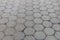 Round gray street tiles, background, texture