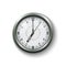 Round gray wall clock for home and office