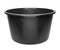 Round heavy duty black plastic basin