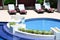 Round hotel swimming pool
