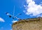 The Round House: Historic Colonial Architecture with Flag Array