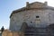 Round house made of stone. Historical building used in colonial times for trials. British colony. Fremantle, Australia