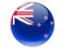 Round icon with flag of new zealand