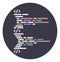 Round icon of the program code. Structure of HTML code, script