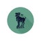 Round icon for the site dirty green color, Aries zodiac sign, si