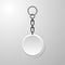 Round keychain mockup, keyring mockup, vector illustration for presentation