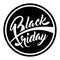 Round label Black Friday