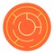 Round labyrinth flat icon. Circle maze color icons in trendy flat style. Intricacy gradient style design, designed for