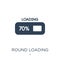 round loading progress icon in trendy design style. round loading progress icon isolated on white background. round loading