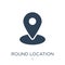 round location indicator icon in trendy design style. round location indicator icon isolated on white background. round location