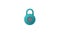 Round lock icon with fingerprint scanner. Motion graphics video. Opening and closing unlock animation. Access denied and allowed