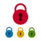Round lock icons