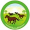 Round logo with horses