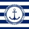 Round Marine Emblem with Anchor