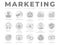 Round Marketing Icon Set. Consumers, Promotion, Email Marketing, Low Cost, Analytics, Quality, Target Audience, Social, Trust,