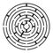 Round maze, labirynth vector symbol icon design.