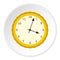 Round mechanical watch icon, flat style