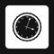 Round mechanical watch icon, simple style