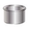 Round metal can without lid for different products.