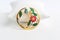 Round Metal Gold Brooch Hairpin with Colorful Enamel Flowers Fashionable Cloisonne Enamel Vintage Jewelry