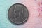 round metal ten Egyptian milliemes series 1941 AD 1360 AH features bust of King Farouk I of Egypt on obverse side and value and