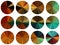 Round metallic gradient disk elements vector