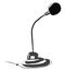 Round microphone, vector or color illustration