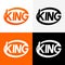 Round Modern Logo of King